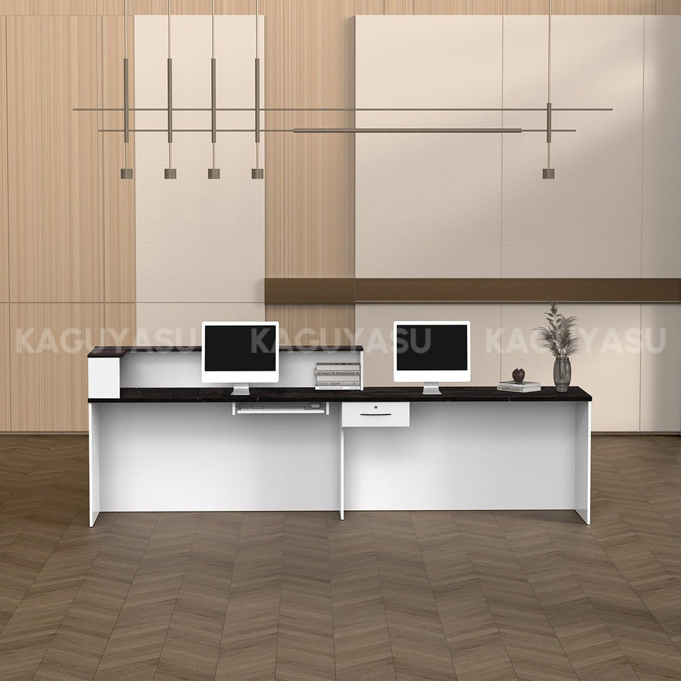 (In Stock) Minimalist Office Reception Desk with Keyboard Tray and Drawer JDT-2216