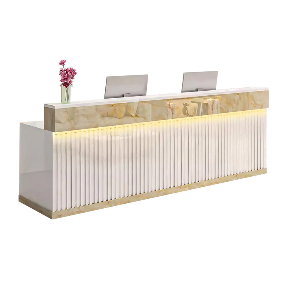 Modern Office Reception Desk with Raised Partition Design JDT-7282