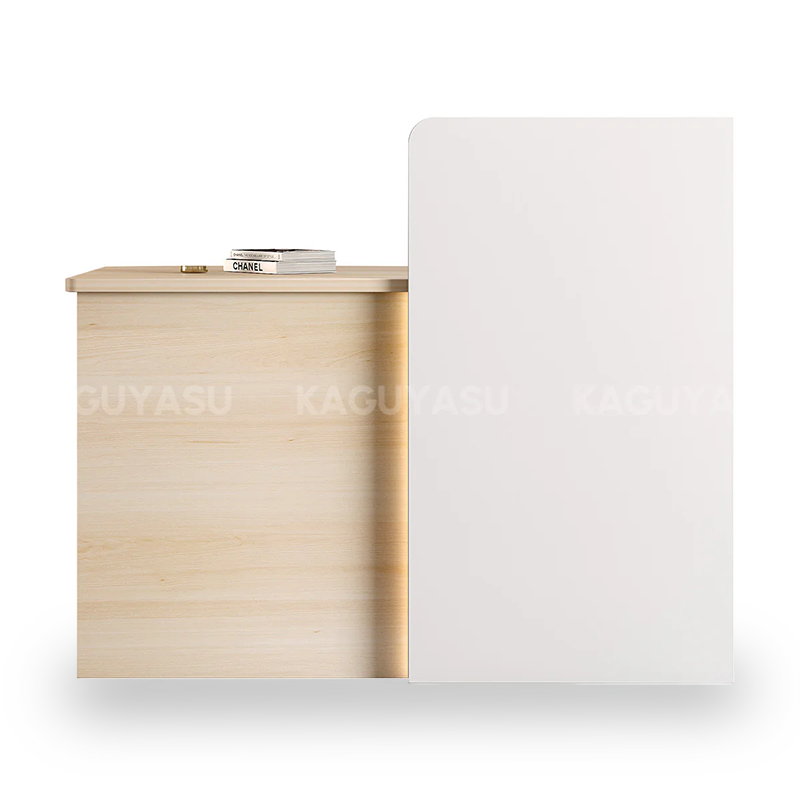 Elegant Reception Desk with Cable Management and Secure Storage for Offices MBS-JDT-3002