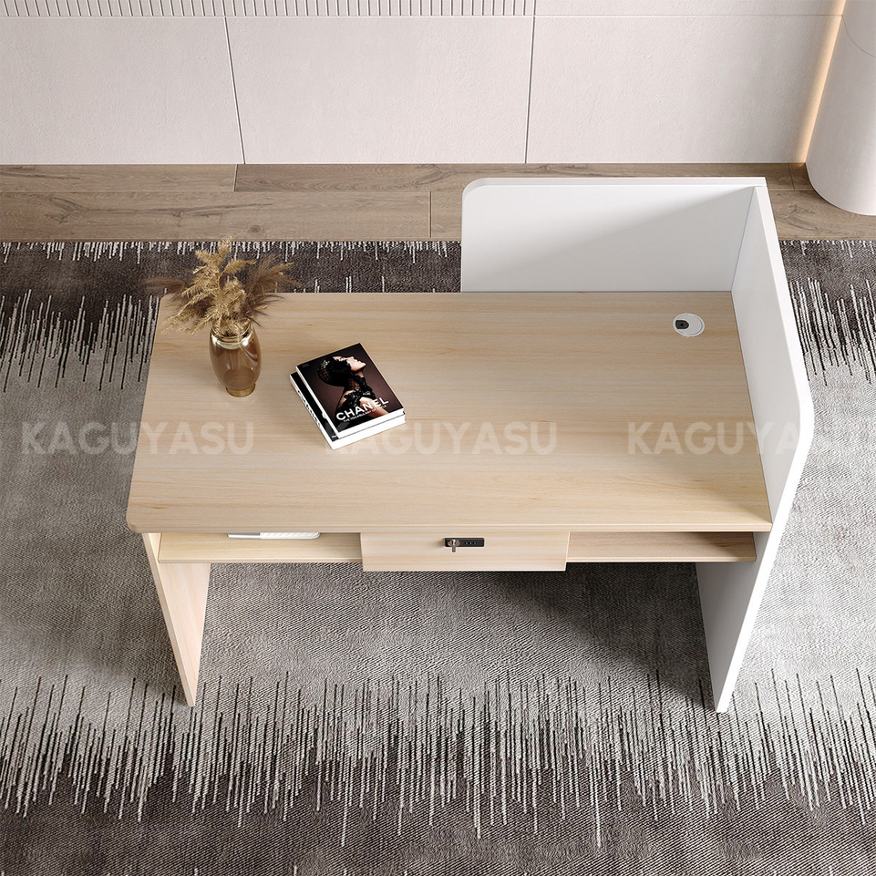 Elegant Reception Desk with Cable Management and Secure Storage for Offices MBS-JDT-3002