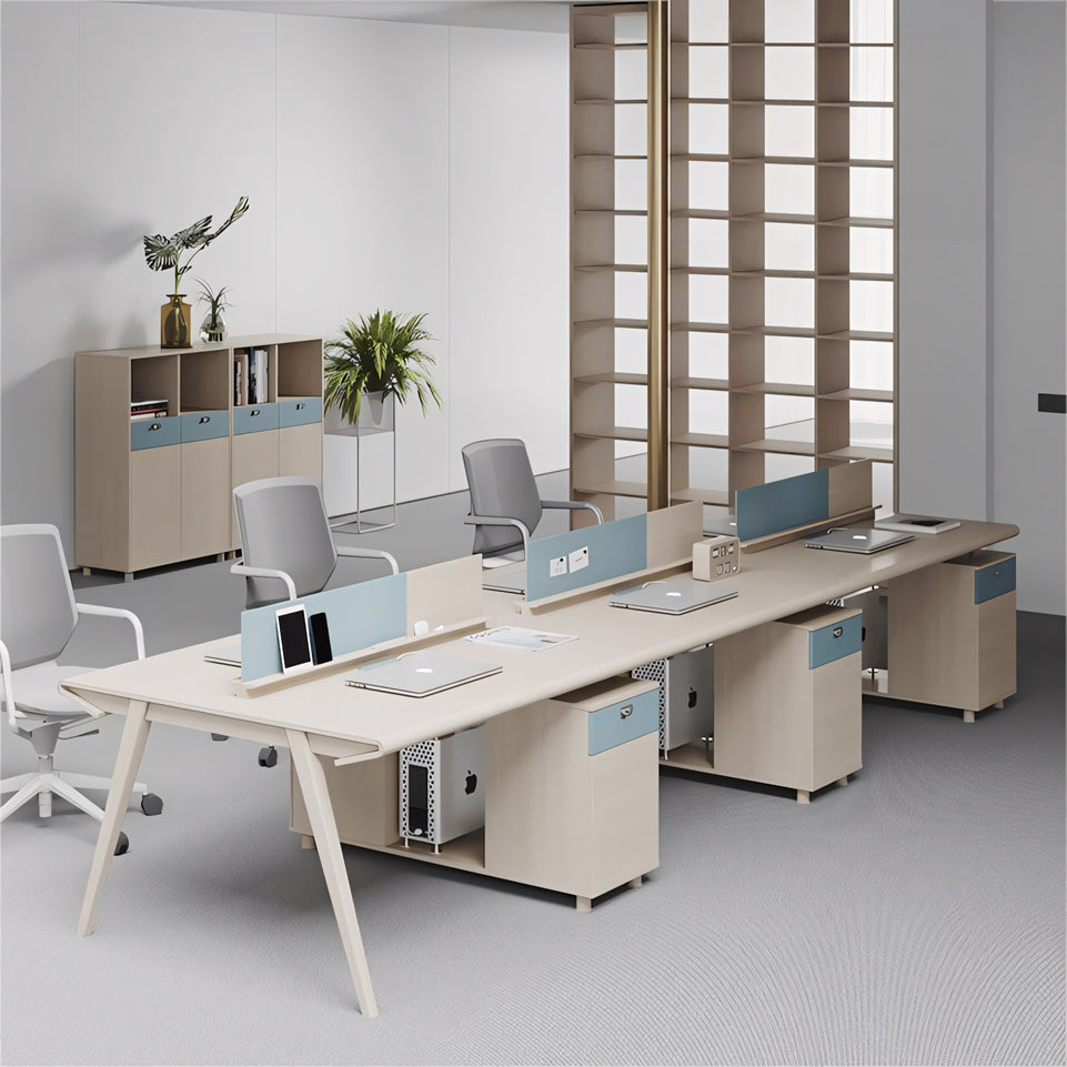 Curved Desktop Comfortable Legs Office Desk And Chair Set YGZ-752