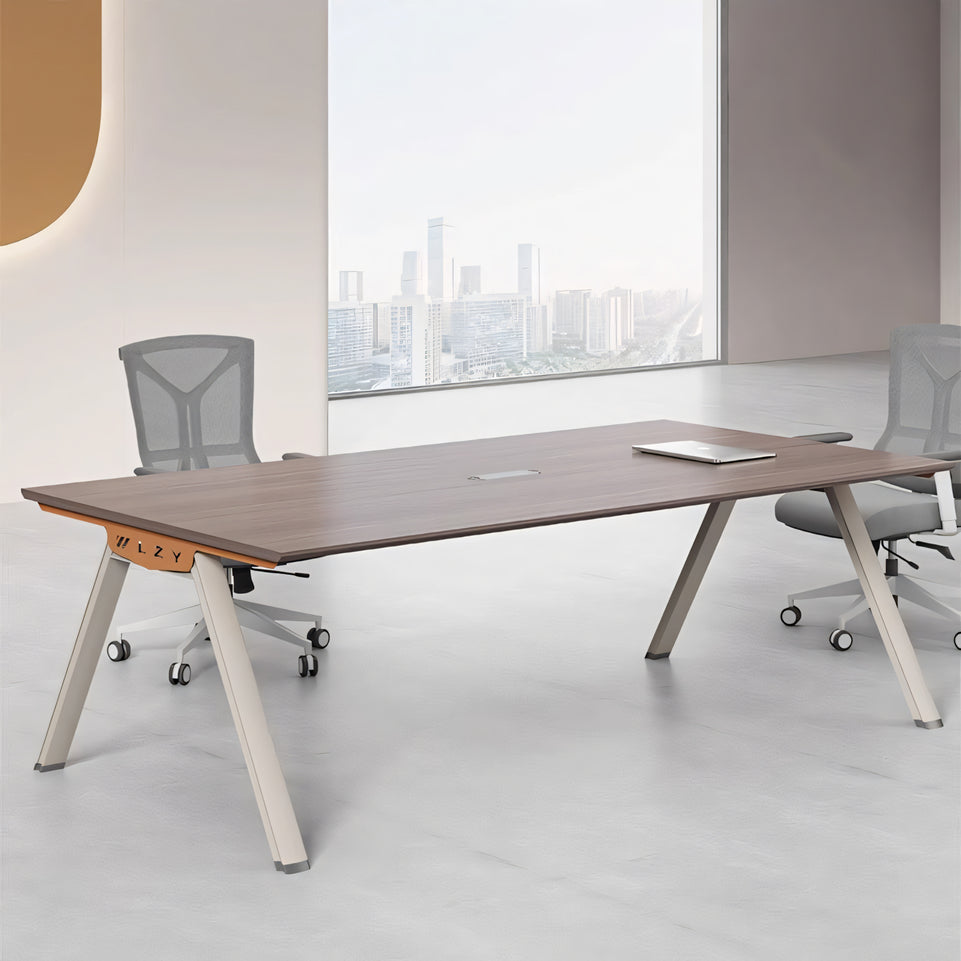 Office Desk Thickened Conference With Cable Box Fixed Table HYZ-1058