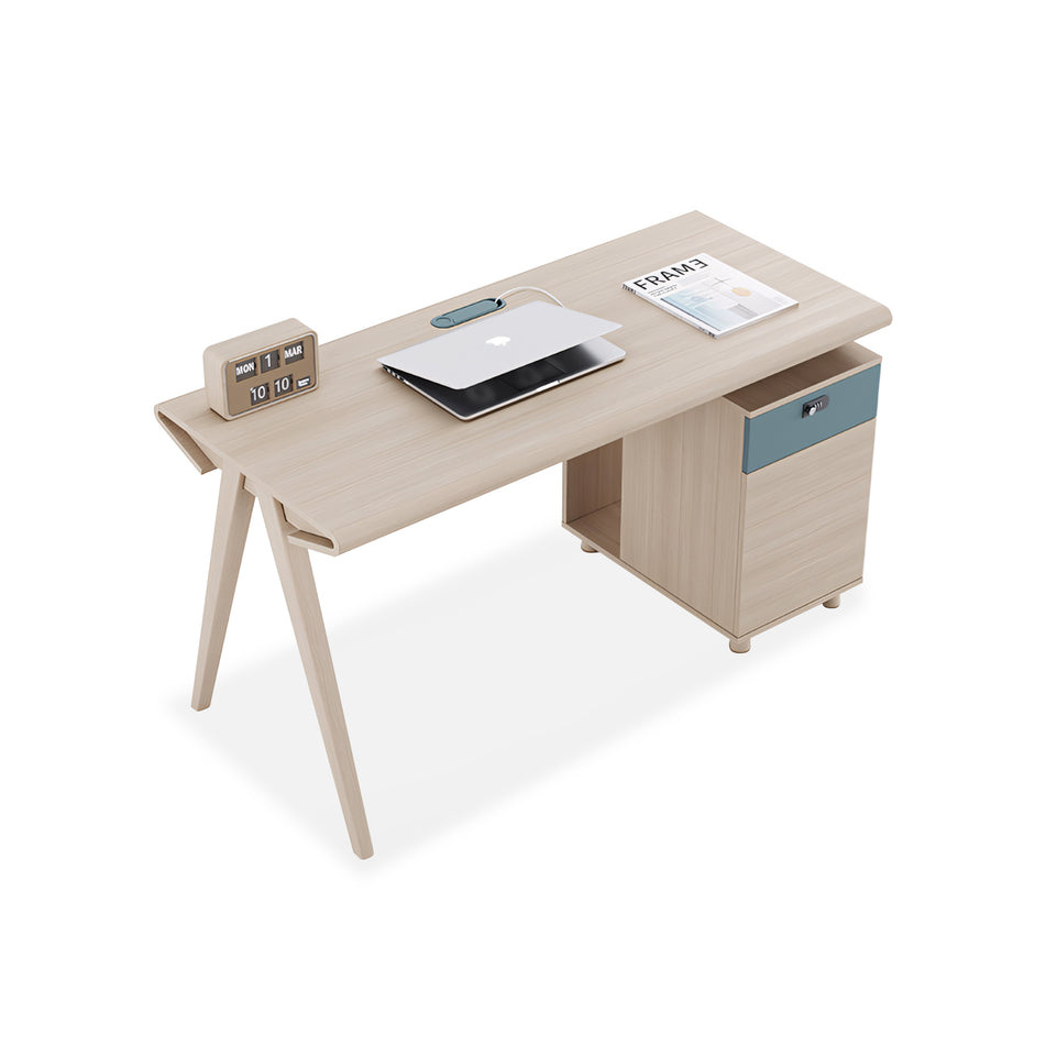 Curved Desktop Comfortable Legs Office Desk And Chair Set YGZ-752