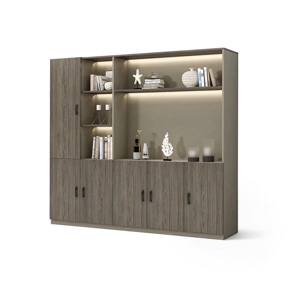 Classic and Stylish Floor-standing File Cabinet with Open Storage Compartments Design CWG-007