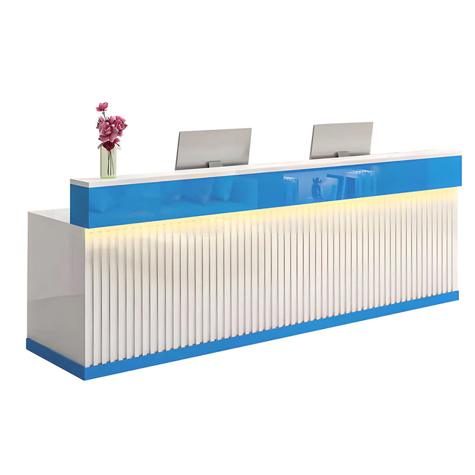 Modern Office Reception Desk with Raised Partition Design JDT-7282