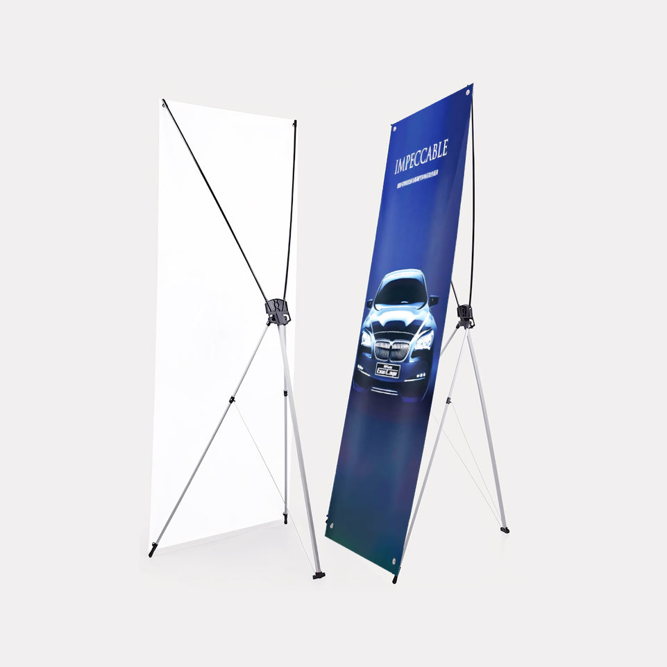 (Customized) Weighted X Banner Stands in Sizes of 60*160cm and 80*180cm SJ-010