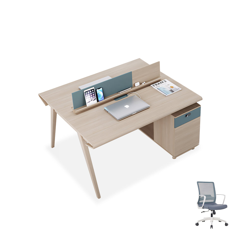 Curved Desktop Comfortable Legs Office Desk And Chair Set YGZ-752