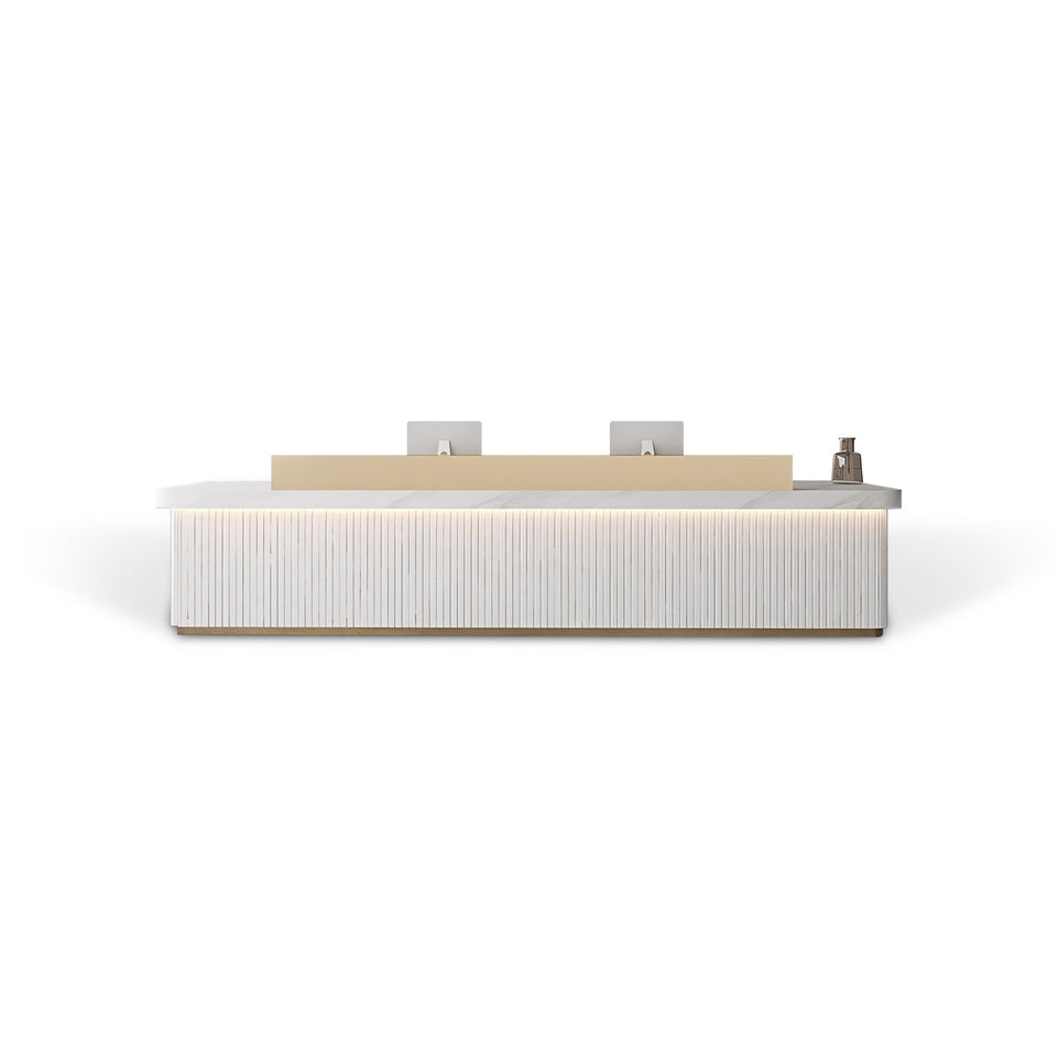 Fully Assembled LED Minimalist Salon Hotel Reception Desk JDT-7162