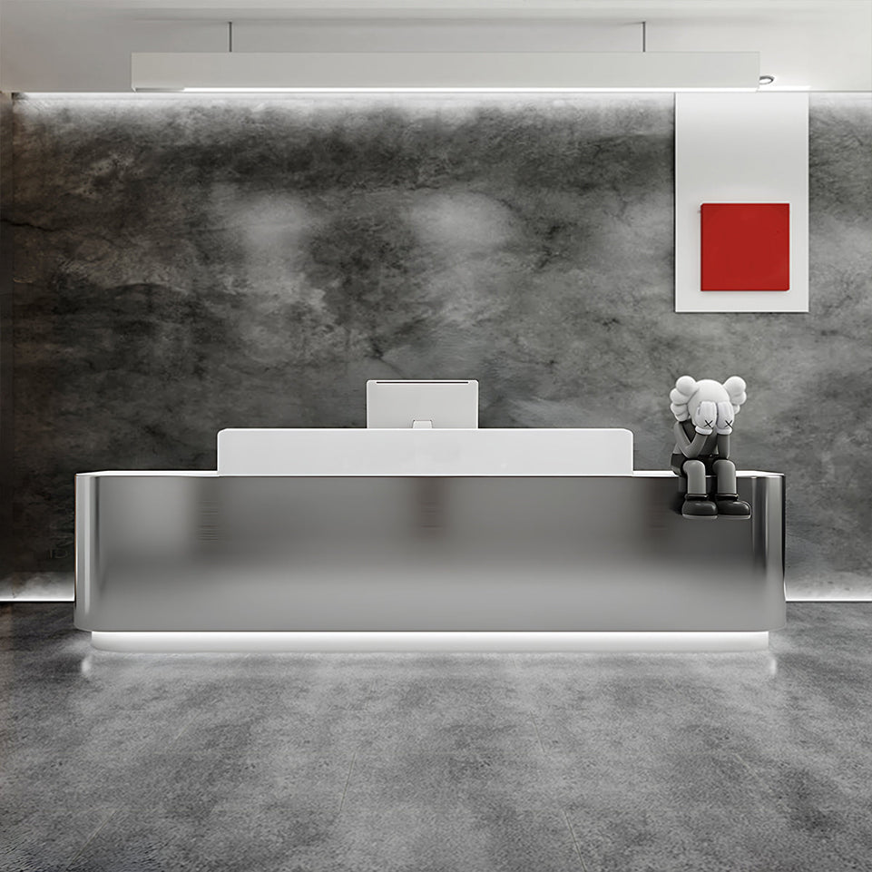 Modern Stainless Steel Front Desk Bar Salon Reception Desk JDT-7101