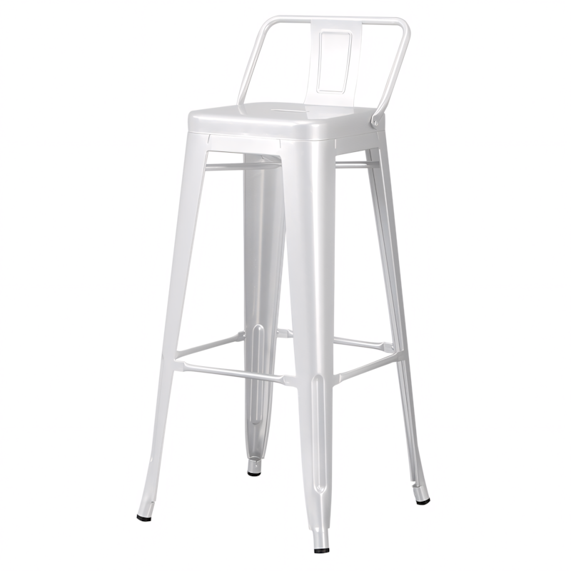 Modern Metal and Wood Bar Stool with Backrest Commercial Use BTZ-006