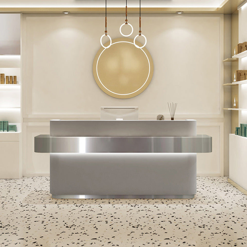 Stainless Steel Simple Reception Salons Stores Reception Desk JDT-1020