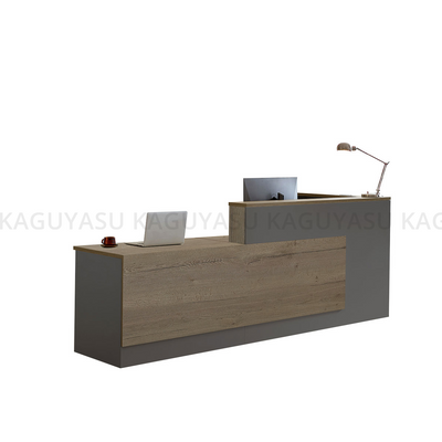 (In Stock)Modern L-Shaped Reception Desk with Side Storage and Drawers JDT-2215