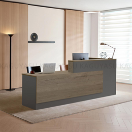 (In Stock)Modern L-Shaped Reception Desk with Side Storage and Drawers JDT-2215