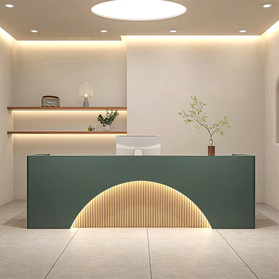 (In Stock) Fully  Assembled LED Salon Reception Desk  with Storage JDT-1039